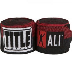 Боксерские бинты эластичные TITLE Boxing Muhamed Ali Semi-Stretch (BMASS, Черный-жолтый)